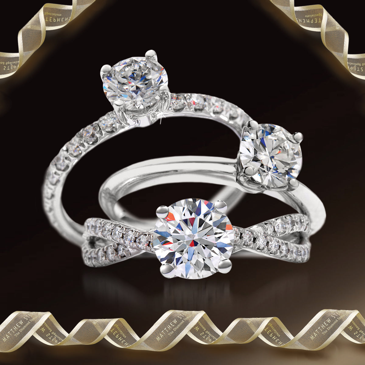 White Gold Diamond Engegement Rings Matthew Stephens