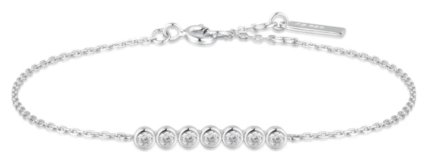 SS CZ Bezel Set Bclt 16.5-18.5cm