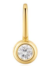 Ania Haie Silver and Yellow Gold Plated Cubic Zirconia Bezel Set Charm