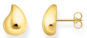 Thomas Sabo Yellow Gold Plated Sterling Silver Small Teardrop Stud Earrings