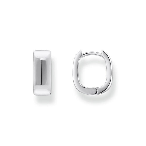 Thomas Sabo Sterling Silver Small Square Shaped Hoop Earrings - 10mm