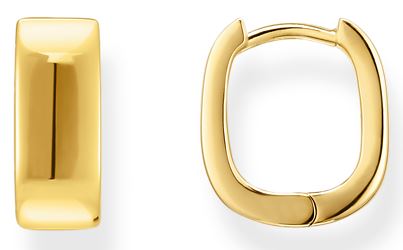 Thomas Sabo Yellow Gold Plated Sterling Silver Small Square Hoop Earrings