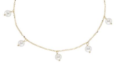 9ct Yellow Gold Cultured Pearl Drop Bracelet