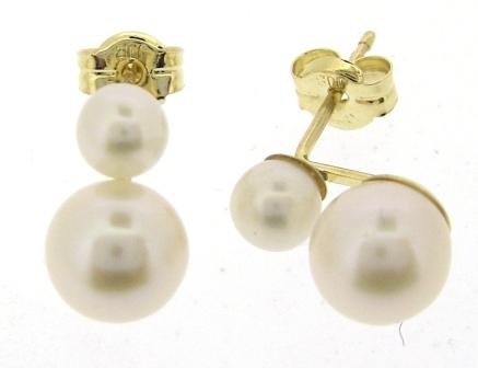 9ct Yellow Gold Freshwater Pearl Stud Earrings
