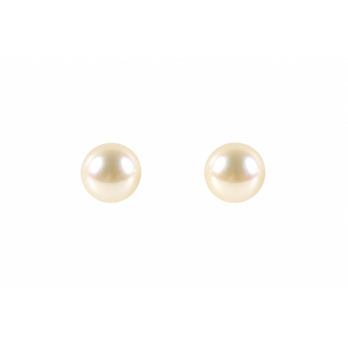 Elegant 9ct Yellow Gold Freshwater Pearl Button Stud Earrings