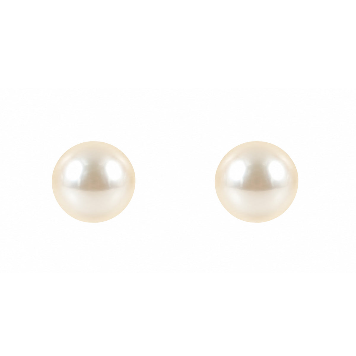 9ct Yellow Gold Fresh Water Pearl Round Stud Earrings