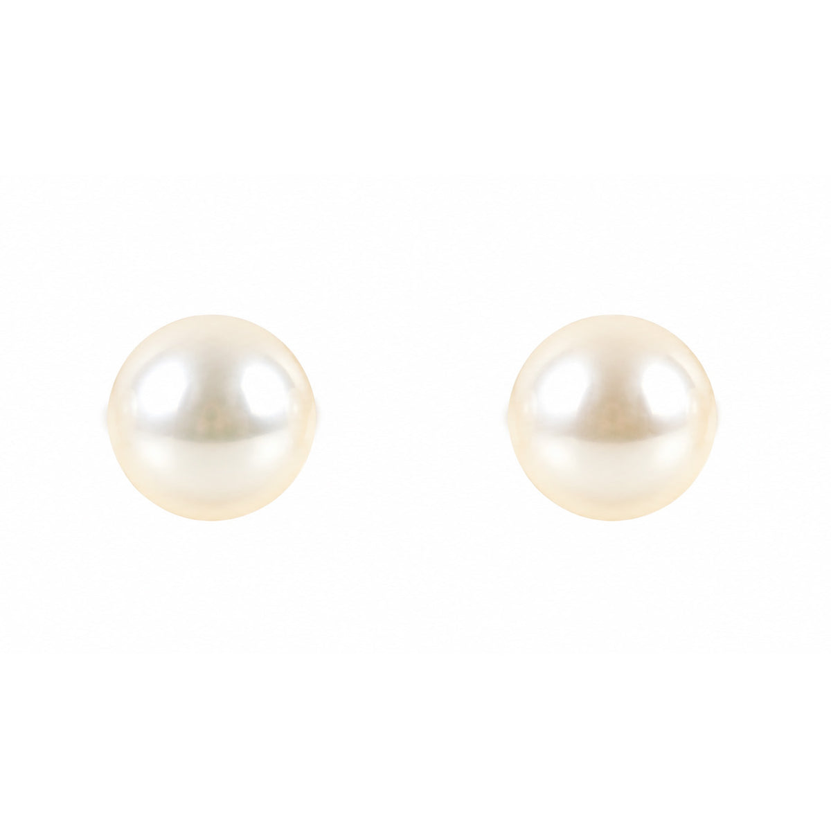 9ct Yellow Gold Freshwater Pearl Round Stud Earrings