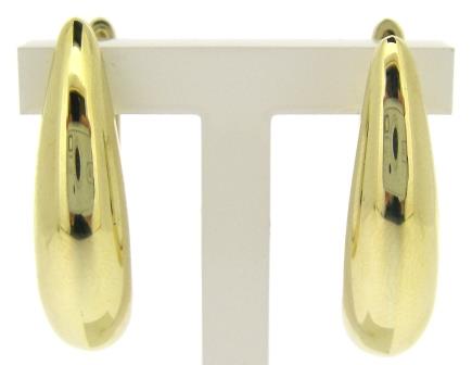 9ct Yellow Gold Chunky Domed Oval Hoop Earrings