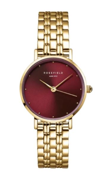 Rosefield Ladies Small Edit Burgundy 26mm watch