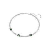 Swarovski Matrix Tennis Necklace Green CRY/RHS - M