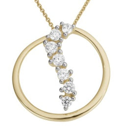 9Y Open Circle CZ Pndt