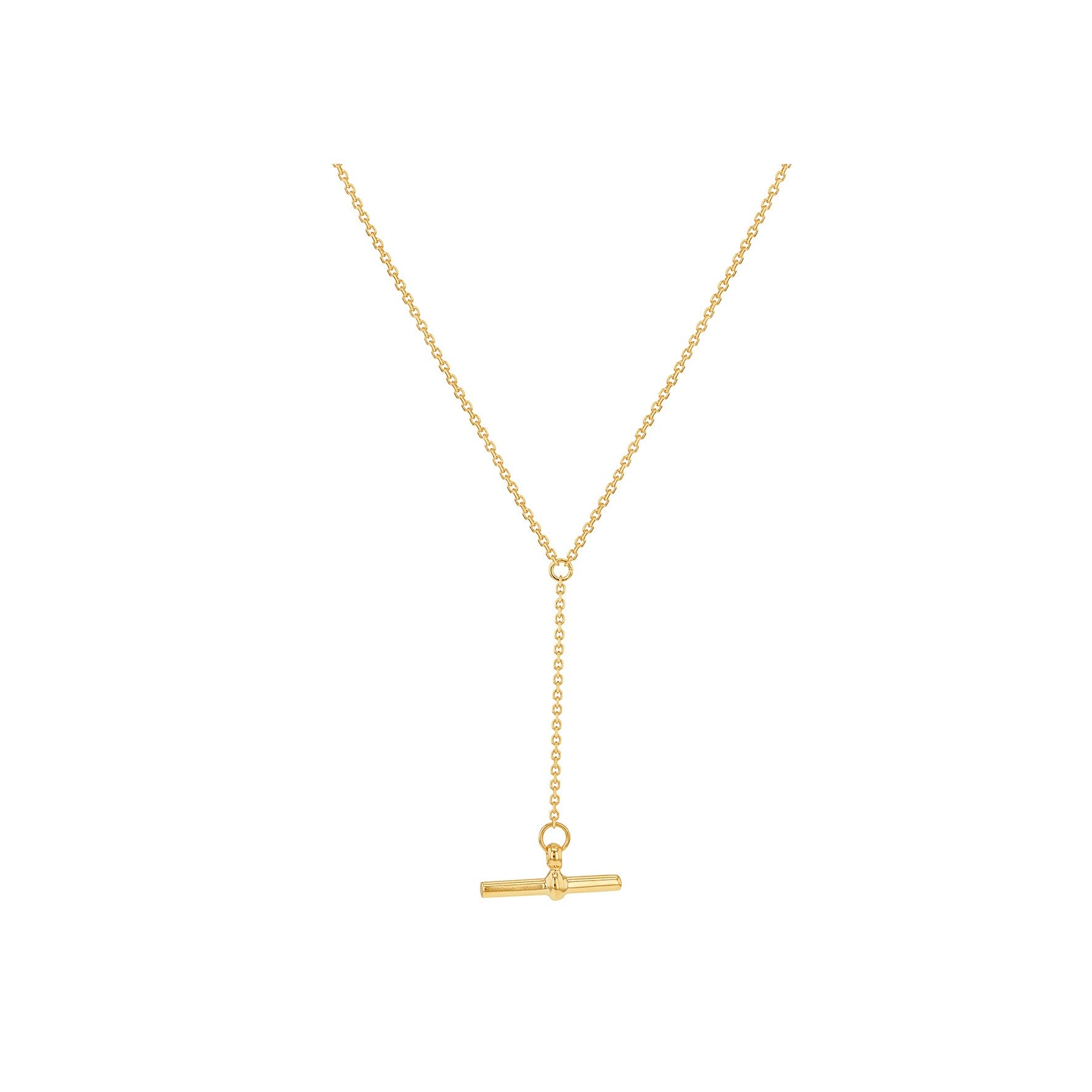 9ct Yellow Gold T-Bar Necklace
