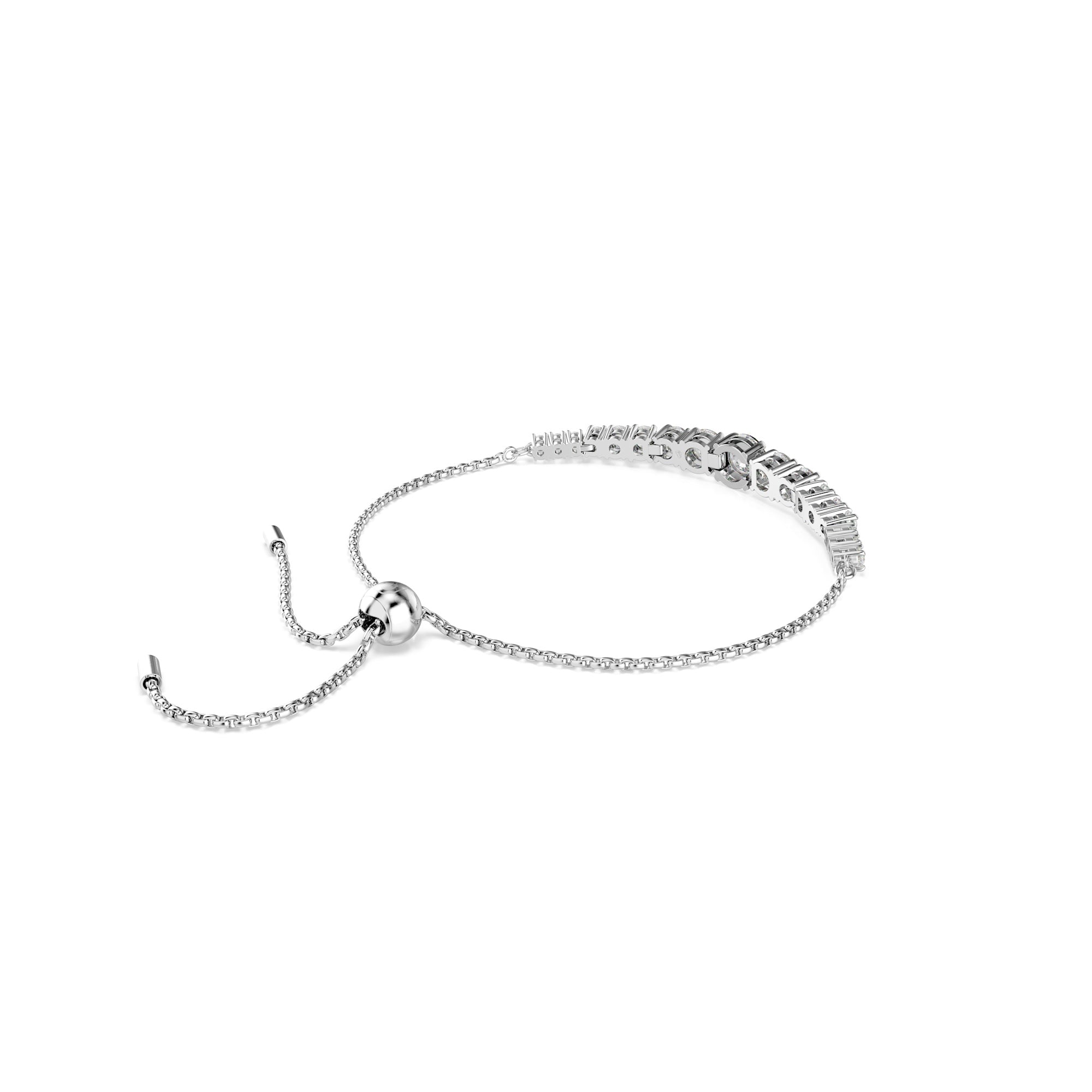 Swarovski Matrix Bracelet - Rhodium Plated - M - White