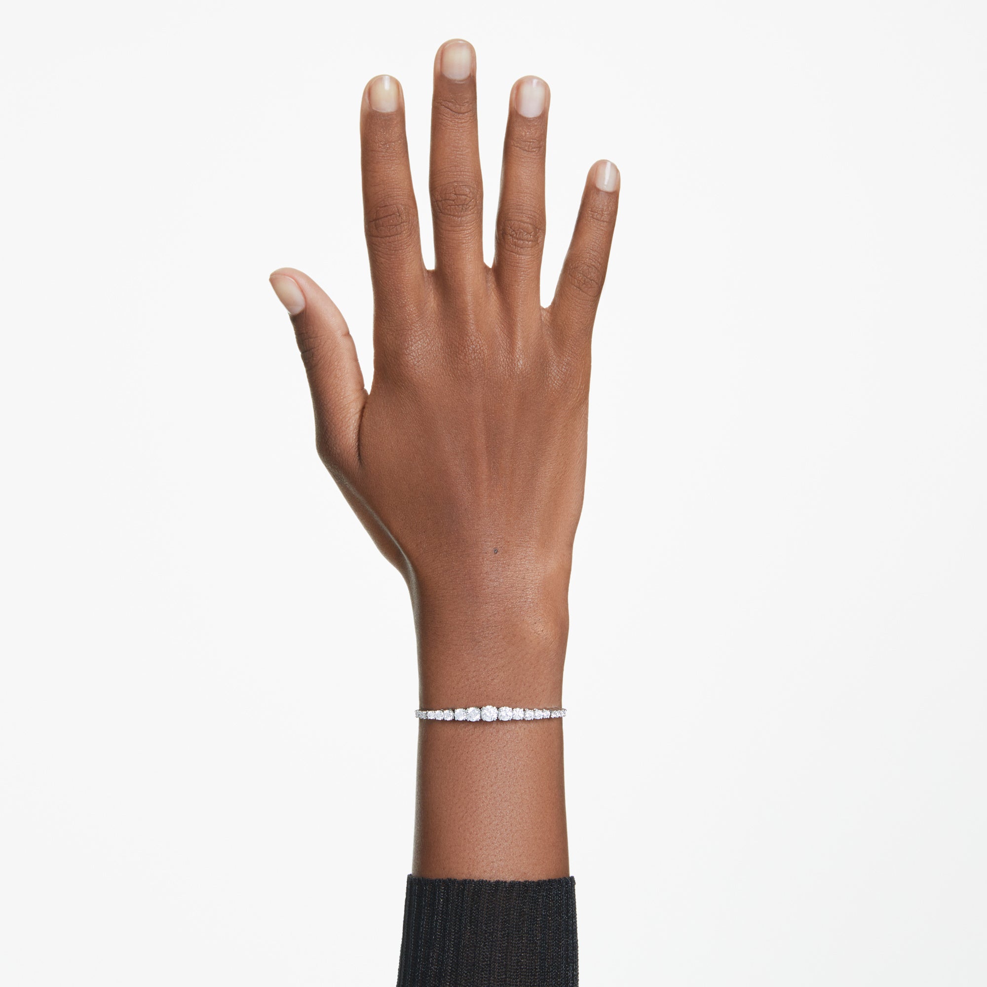 Swarovski Matrix Bracelet - Rhodium Plated - M - White