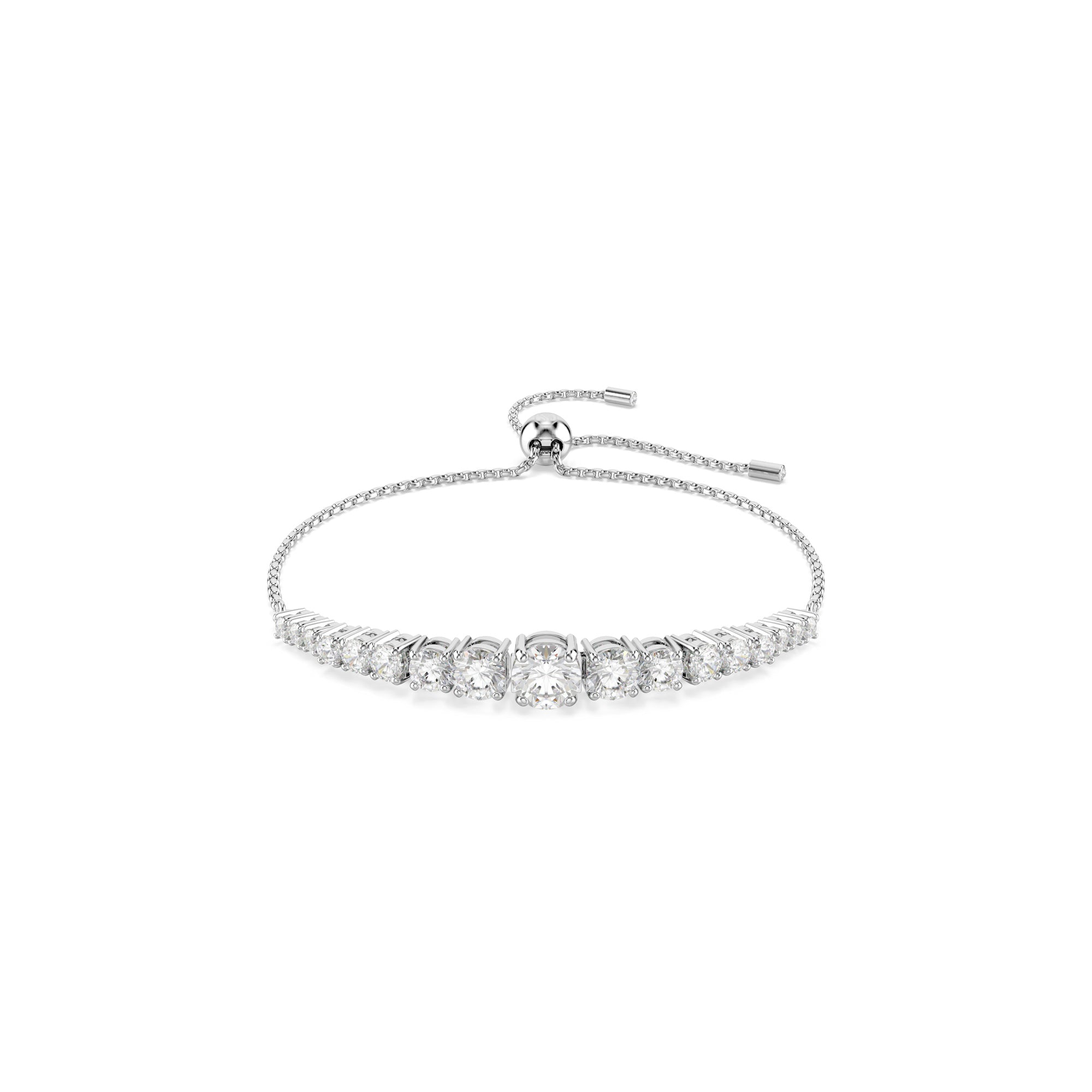 Swarovski Matrix Bracelet - Rhodium Plated - M - White