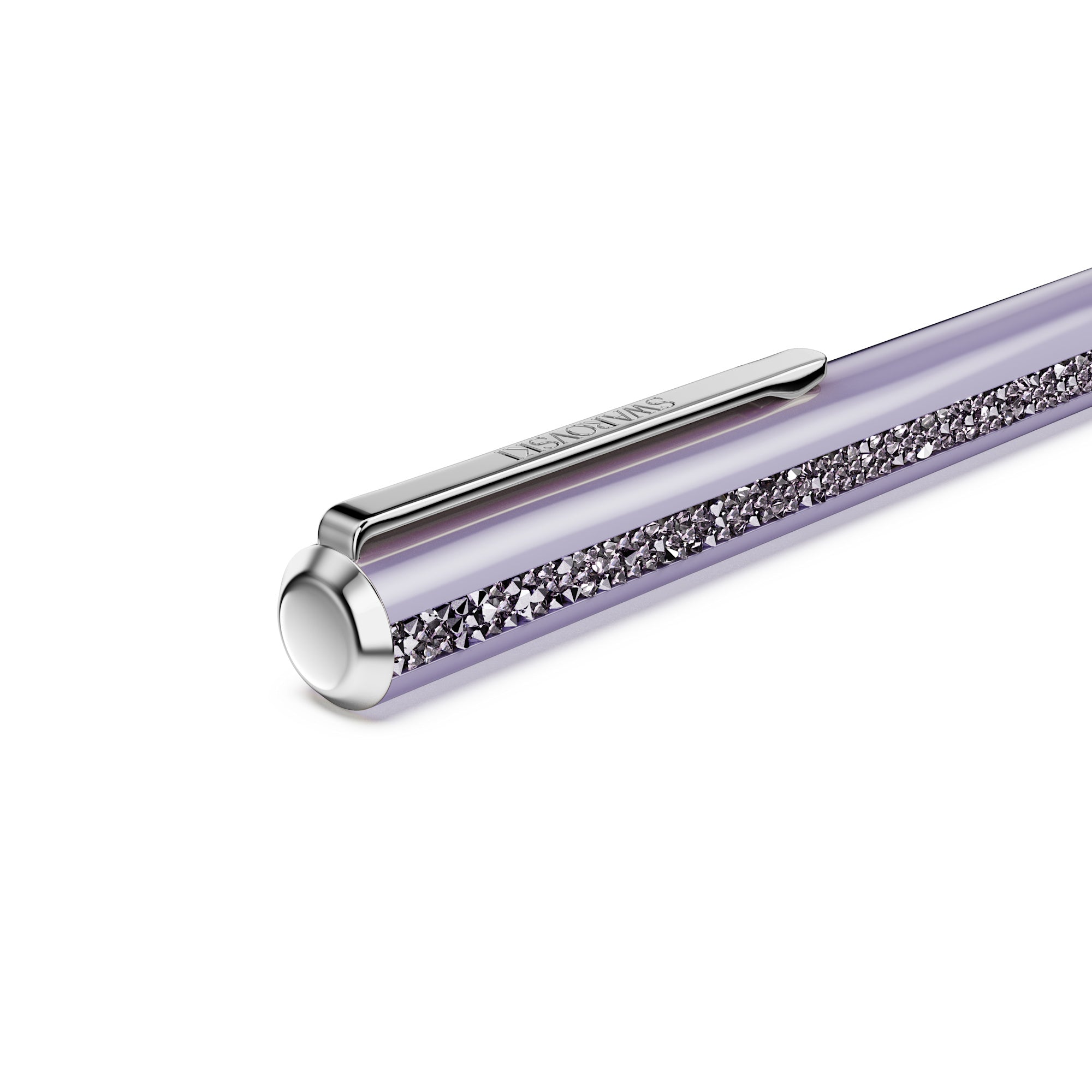 Swarovski Crystal Shimmer Glide Ballpoint Pen - Chrome Plated - Purple