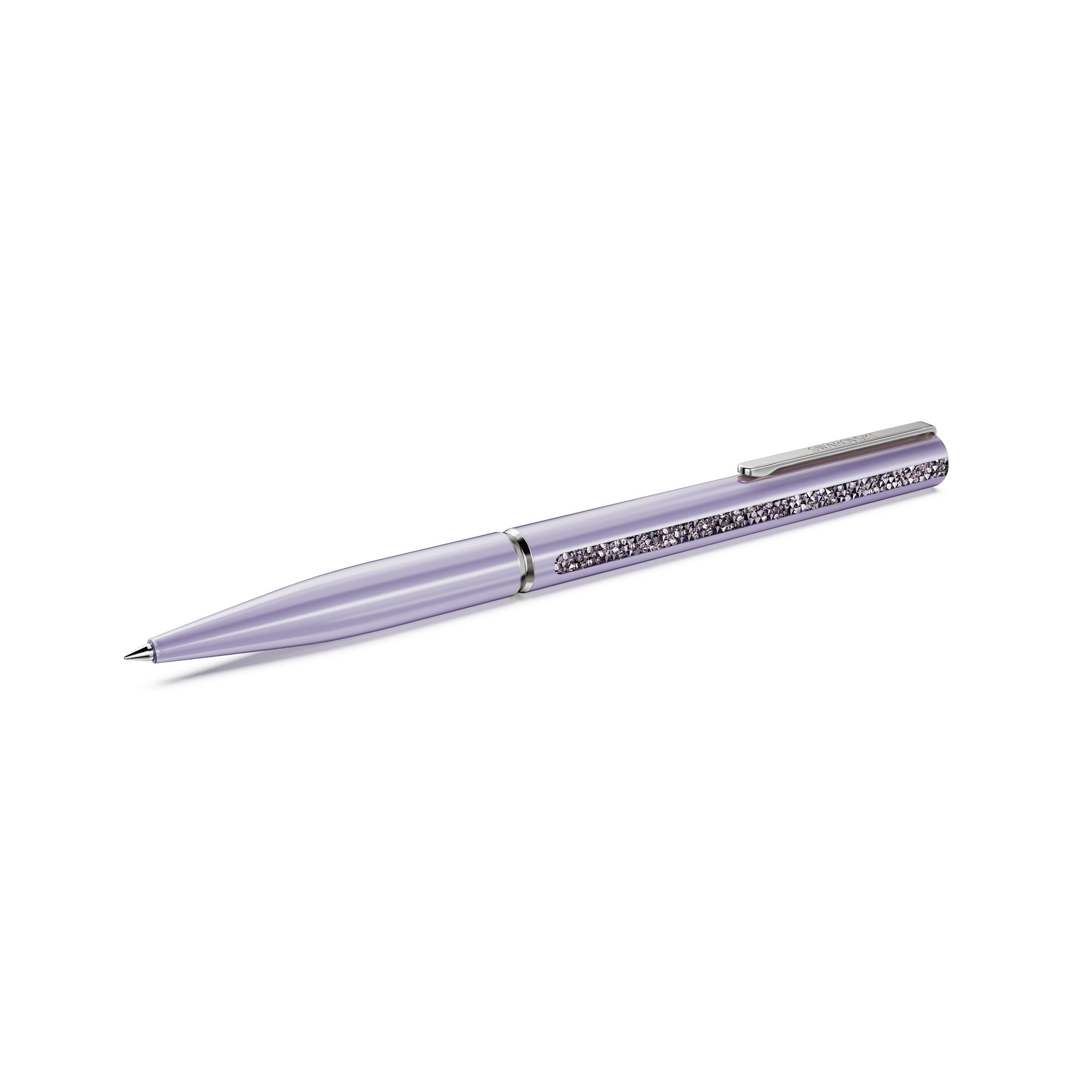 Swarovski Crystal Shimmer Glide Ballpoint Pen - Chrome Plated - Purple