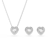 Swarovski Ariana Grande SS25 Capsule Angelic Set - Rhodium Plated - White Jewellery Sets Necklace