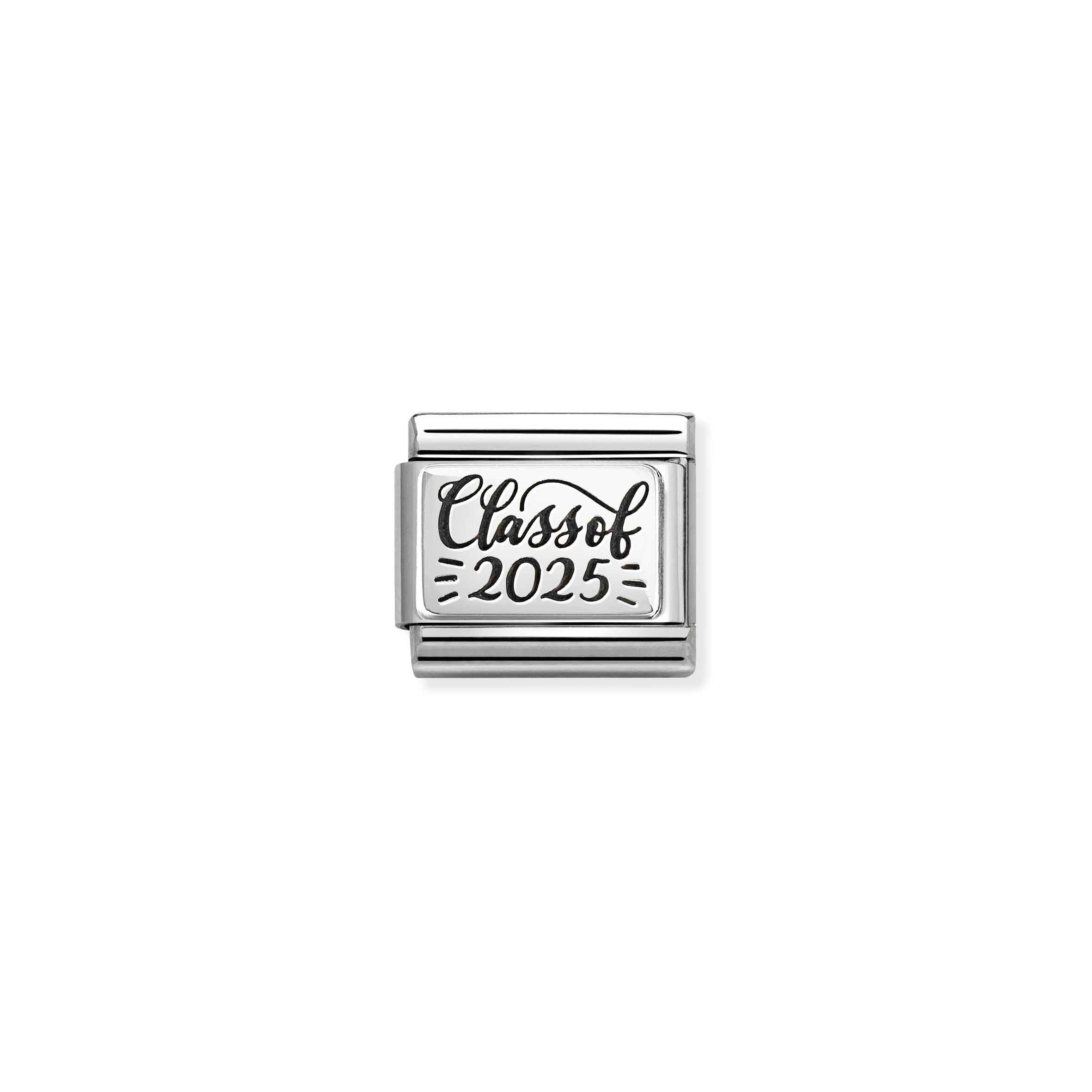 Nomination Composable Classic Oxidised Plates Class of 2025 Link