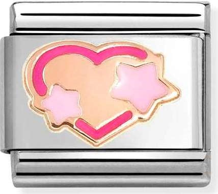 Nomination Composable Pink Fuchsia Star Heart Link Charm