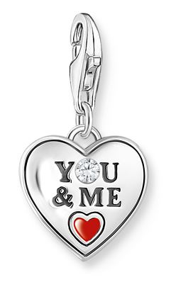 Thomas Sabo Sterling Silver You & Me Heart Charm