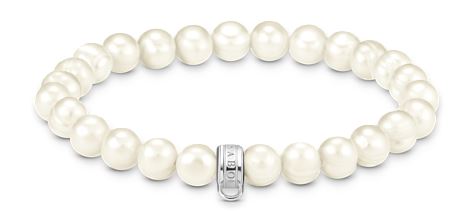 Thomas Sabo Sterling Silver Cultured Freshwater Pearl Bracelet with Logo Ring