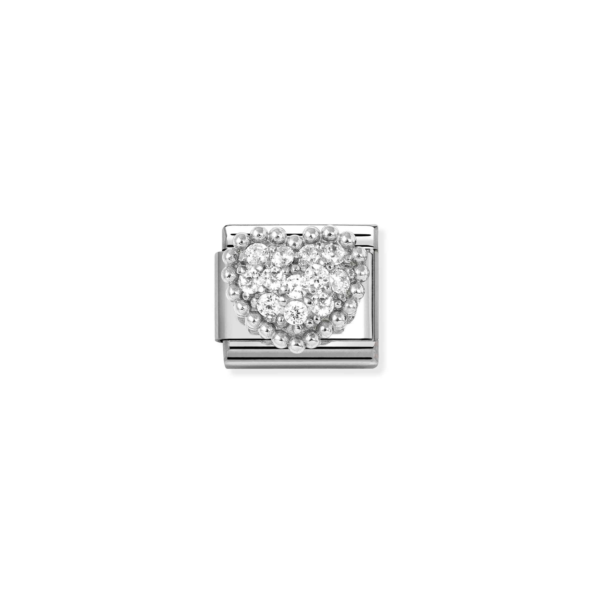 Nomination Composable Symbols White Dot Heart Charm