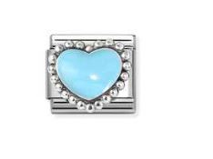 Nomination Composable Classic Blue Raised Heart Charm