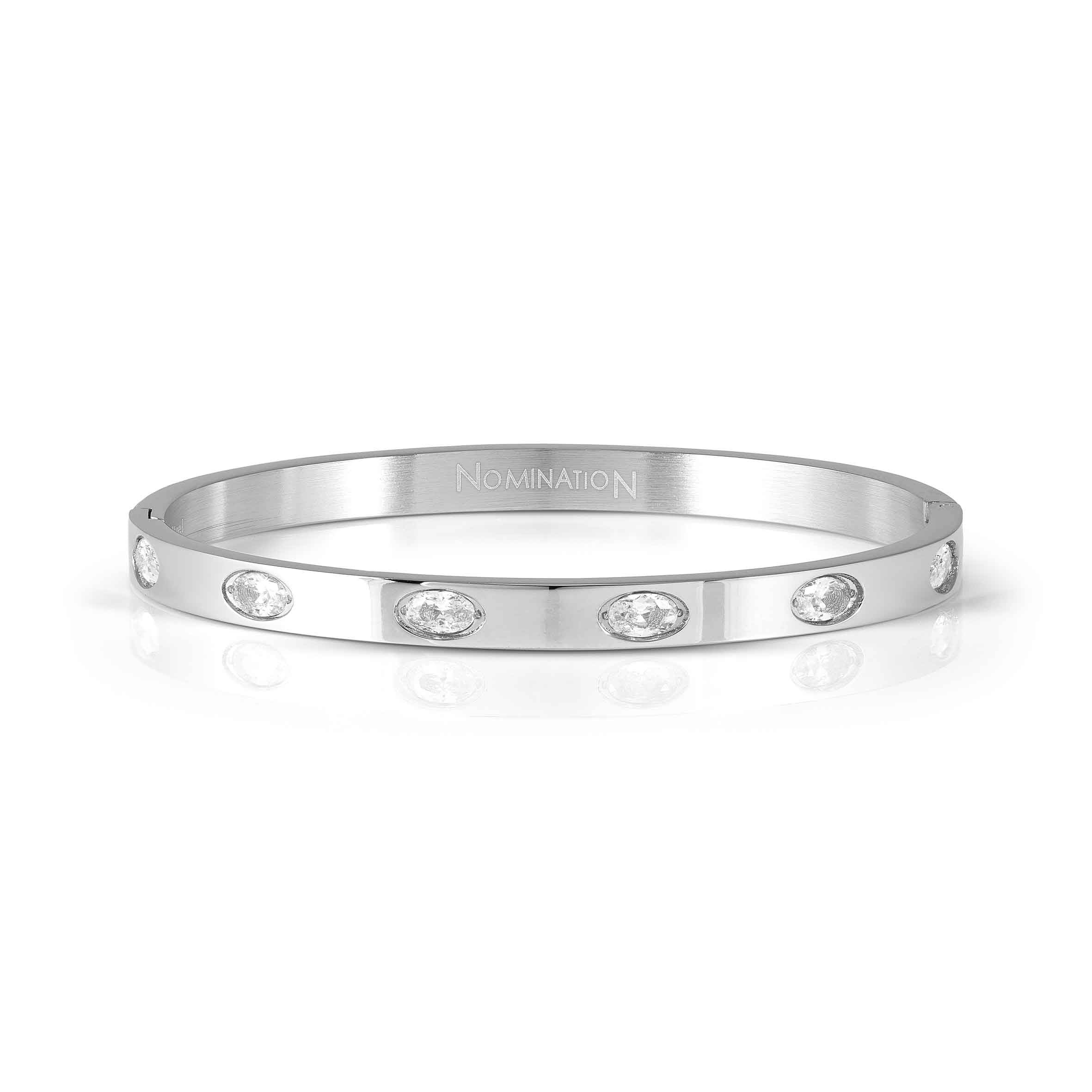 Nomination Pretty Bangles Stainless Steel Bangle with Oval CZ
