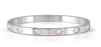 Nomination Pretty Bangles Pink Cubic Zirconia Bangle - Stainless Steel, Medium