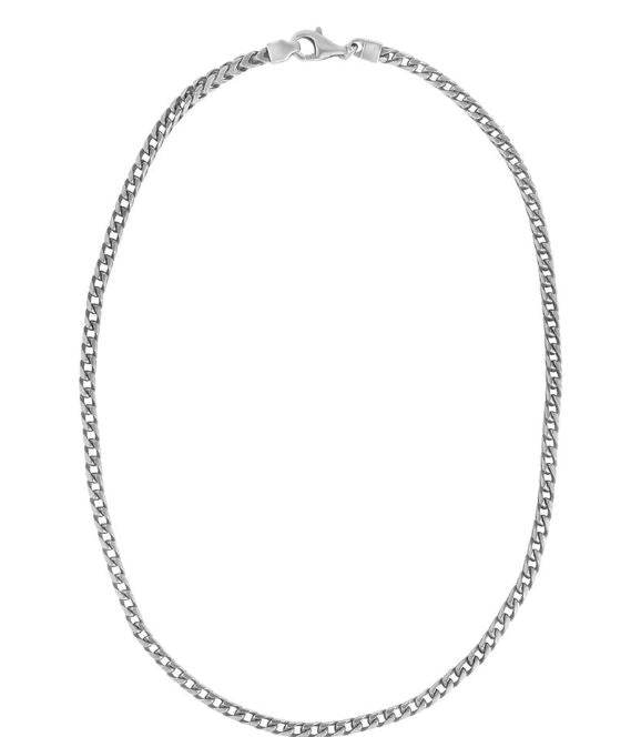 Oxidised Sterling Silver Foxtail Chain