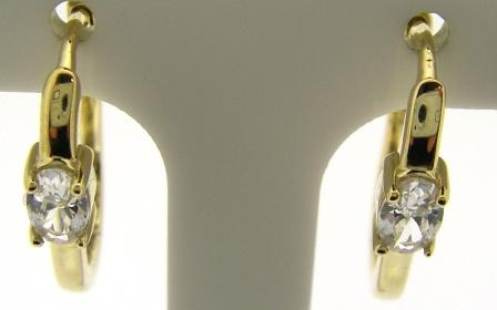 9ct Yellow Gold 14mm Half Hoop Earrings