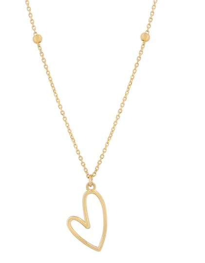 9ct Yellow Gold Open Heart Necklace