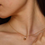 Sweet Escape - Yellow Gold Plated CZ Ball Pendant 45cm