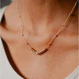 Miss Understood - Yellow Gold Plated CZ Ball Necklace 45cm