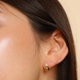 Sweet Escape - Yellow Gold Plated CZ Ball Stud Earrings