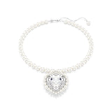 Swarovski Ariana Grande SS25 Capsule Necklace - Rhodium Plated - Crystal Pearl