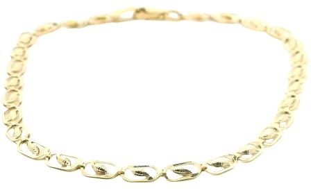 9ct Yellow Gold Fancy Oval Link Bracelet