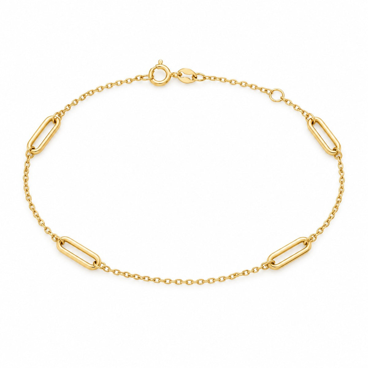 9ct Yellow Gold Long Link Bracelet 7.5'