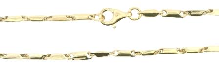 9ct Yellow Gold Oval And Diamond Shape Link Bracelet