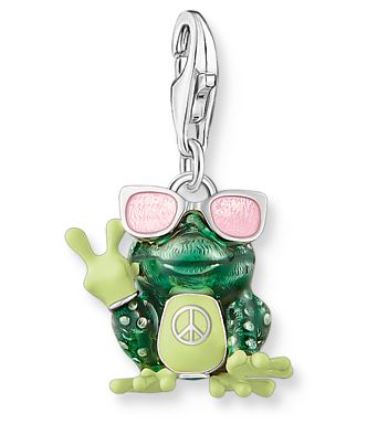 Thomas Sabo Sterling Silver Colourful Frog with Sunglasses Charm