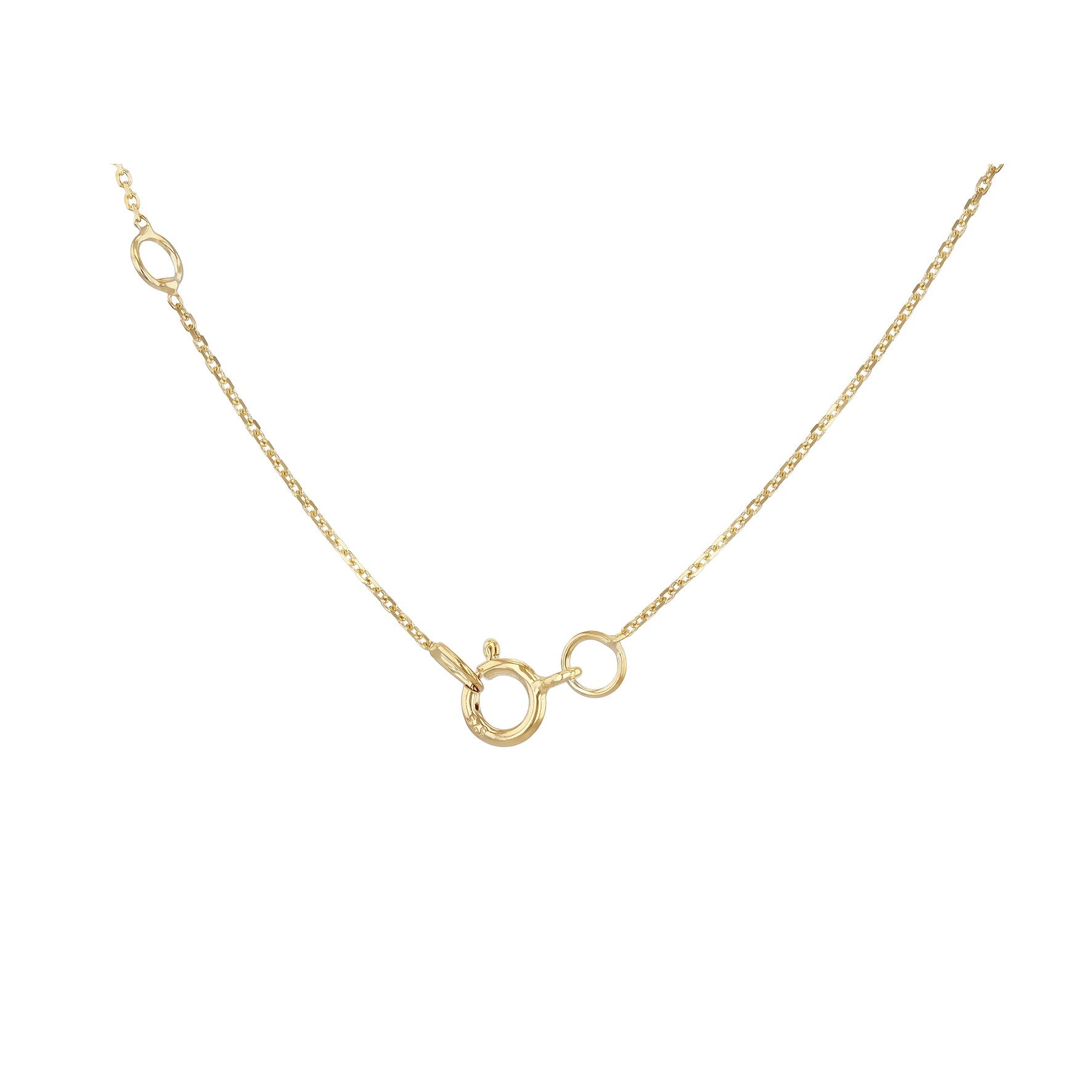 9ct Yellow Gold Bow Necklace 16-17'