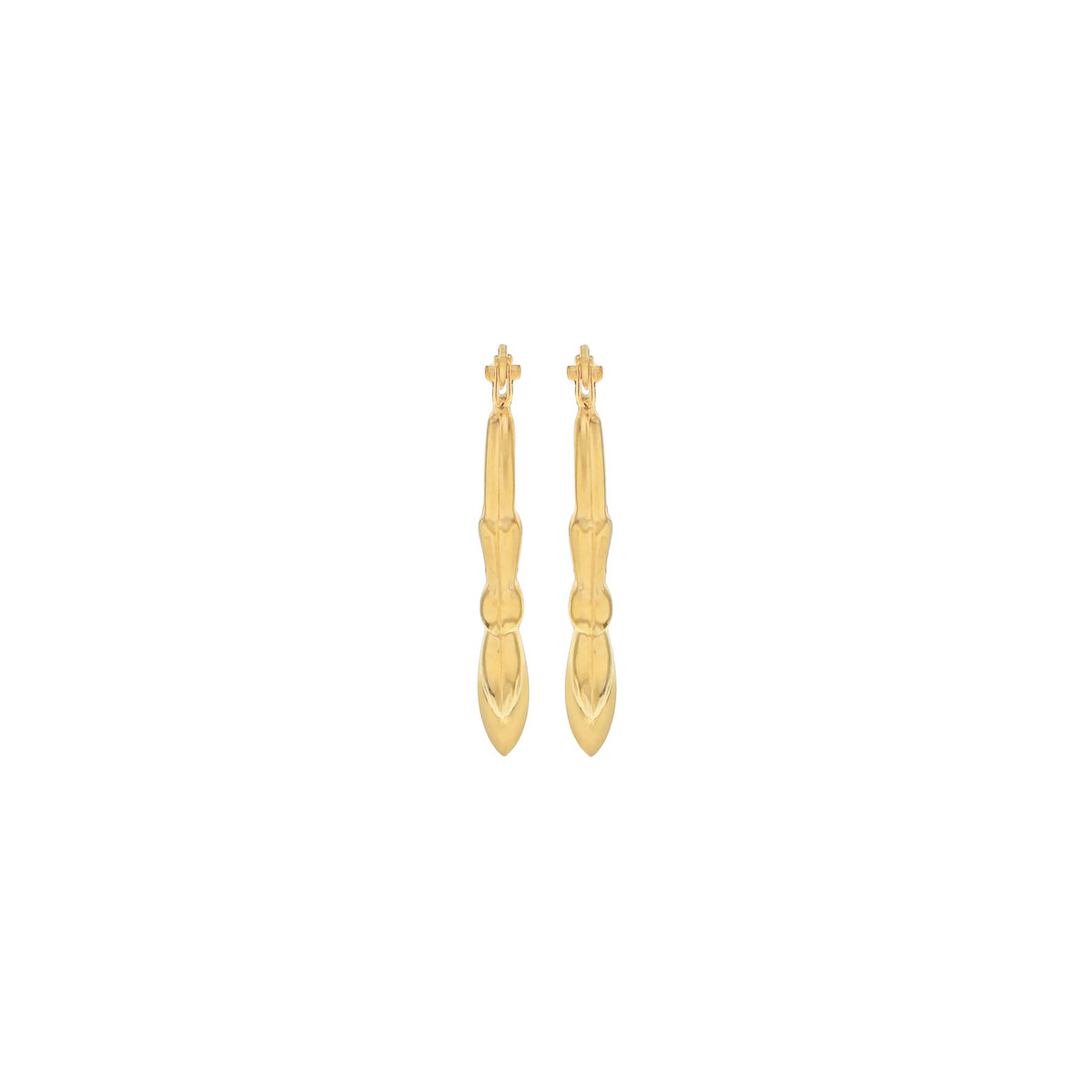 9ct Yellow Gold Claddagh Creole Earrings 20x22mm