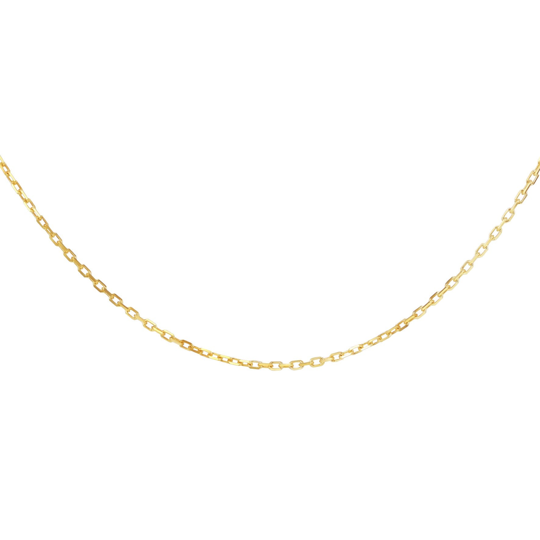 9ct Yellow Gold Diamond Cut Trace Chain
