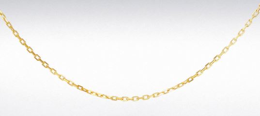 9ct Yellow Gold Diamond Cut Trace Chain
