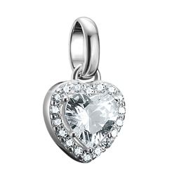 Thomas Sabo Sterling Silver Heart Charm with Cubic Zirconia