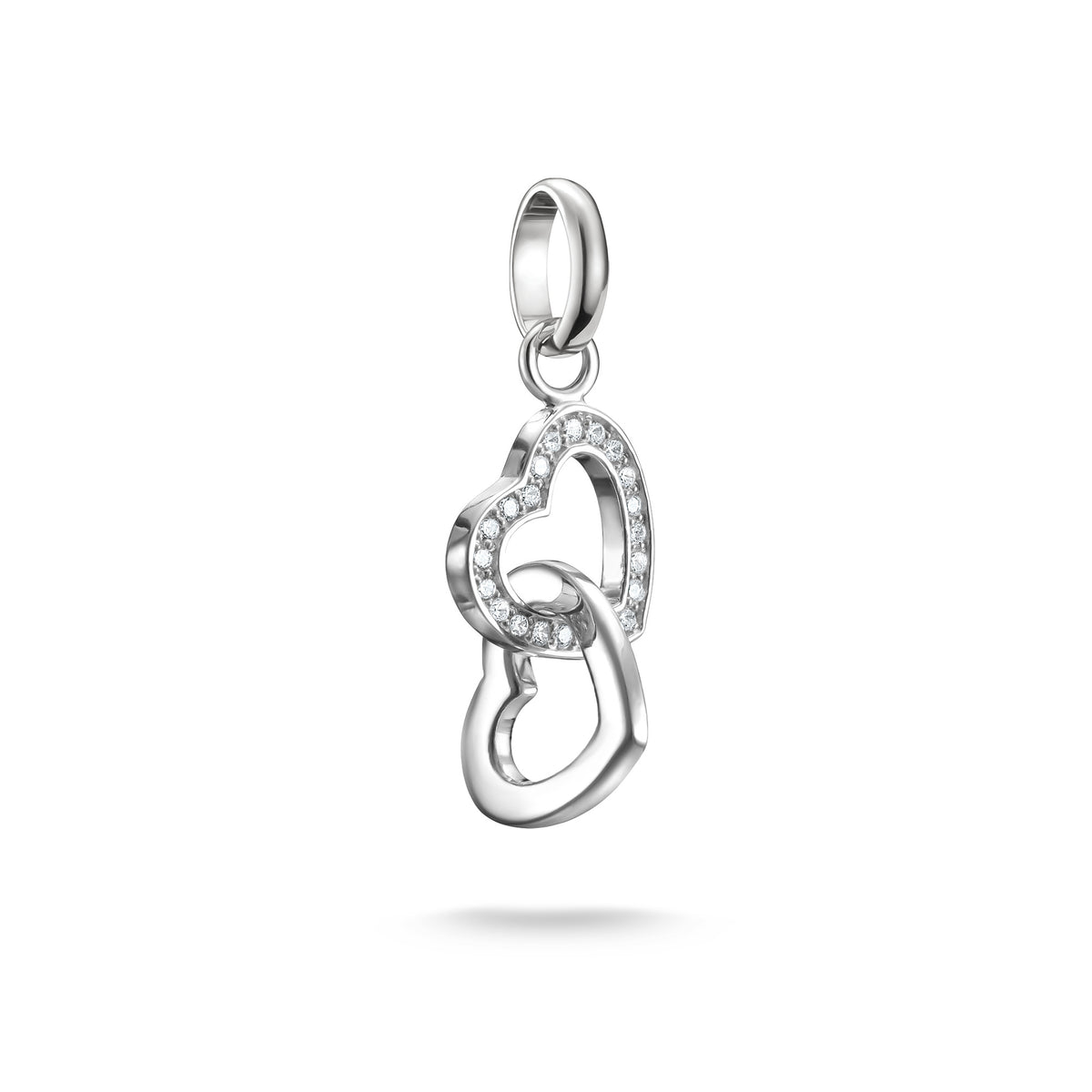 Thomas Sabo Sterling Silver Intertwined Hearts Charm With CZ