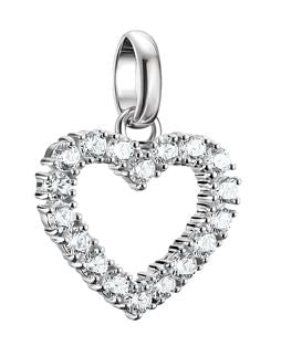 Thomas Sabo Sterling Silver Heart Charm with Cubic Zirconia
