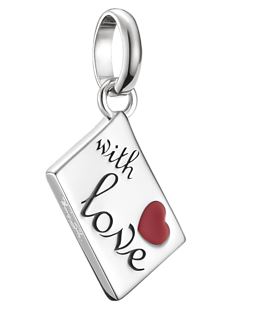 Thomas Sabo Sterling Silver Love Letter Charm with Enamel Heart