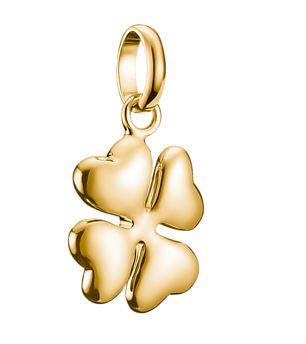 Thomas Sabo Sterling Silver Yellow Gold Plated Four Leaf Clover Charm